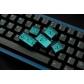 Cyan 104+17 ABS Semitransparent Doubleshot Full Keycaps Set for Cherry MX Mechanical Gaming Keyboard